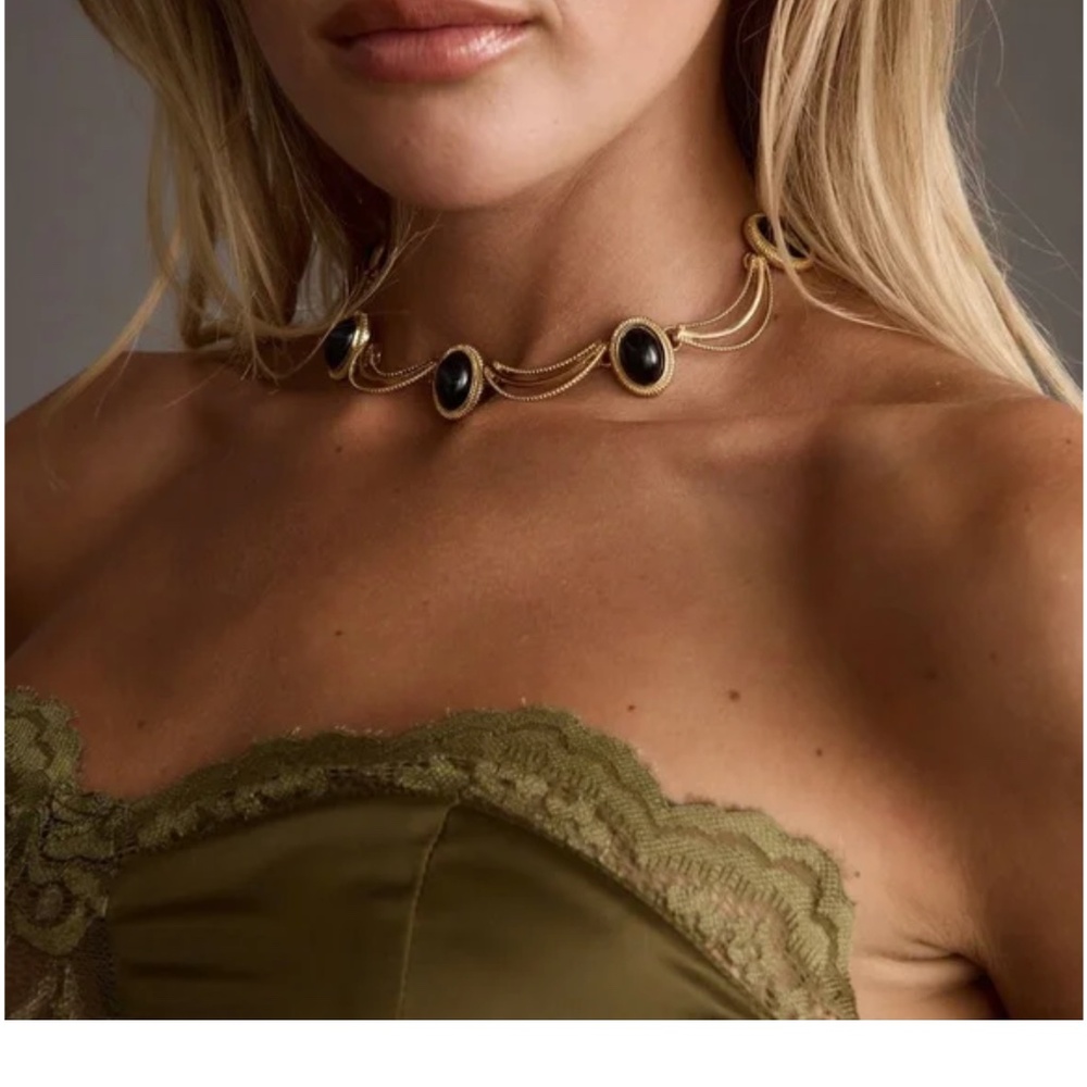 12th Tribe Arabella stone and gold choker